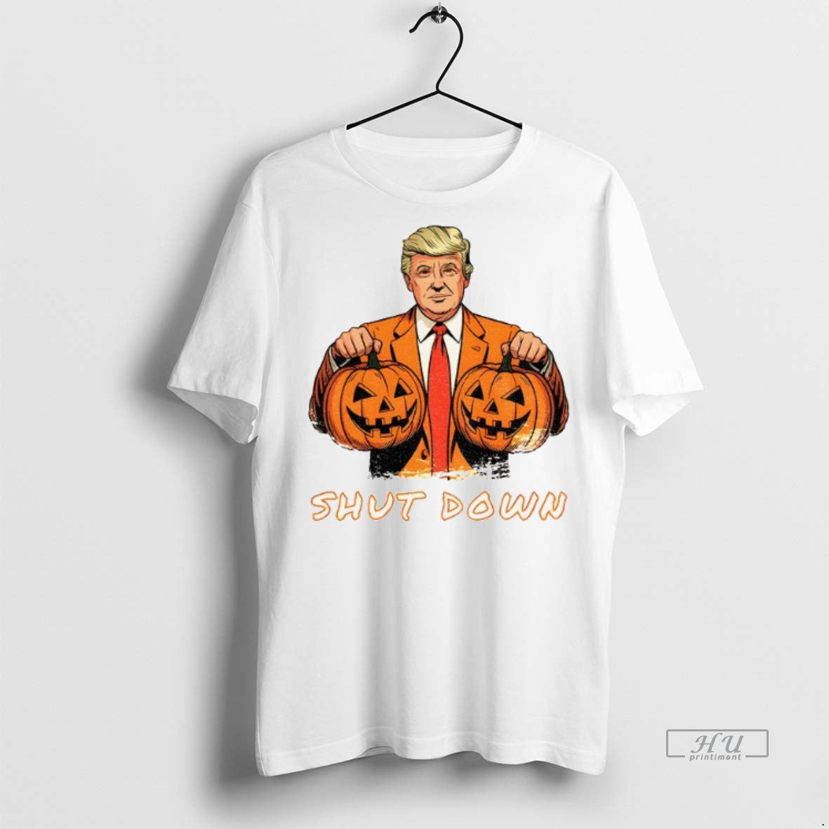 Officials Government Shutdown Halloween Donald Trump Pumpkin Tee Shirt Sweater