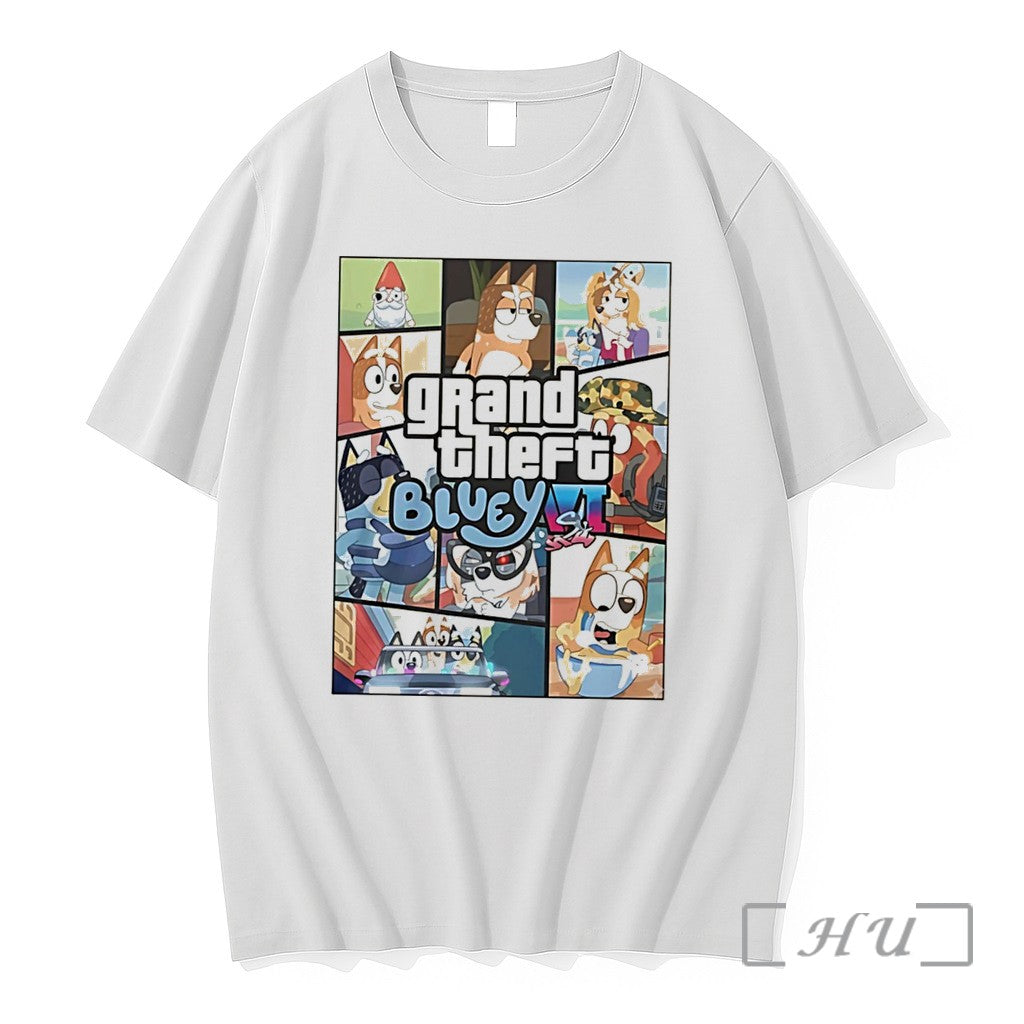 Officials Grand Theft Bluey Gamer Gta Tee Premium T Shirts Sweater Hoodie Jpg