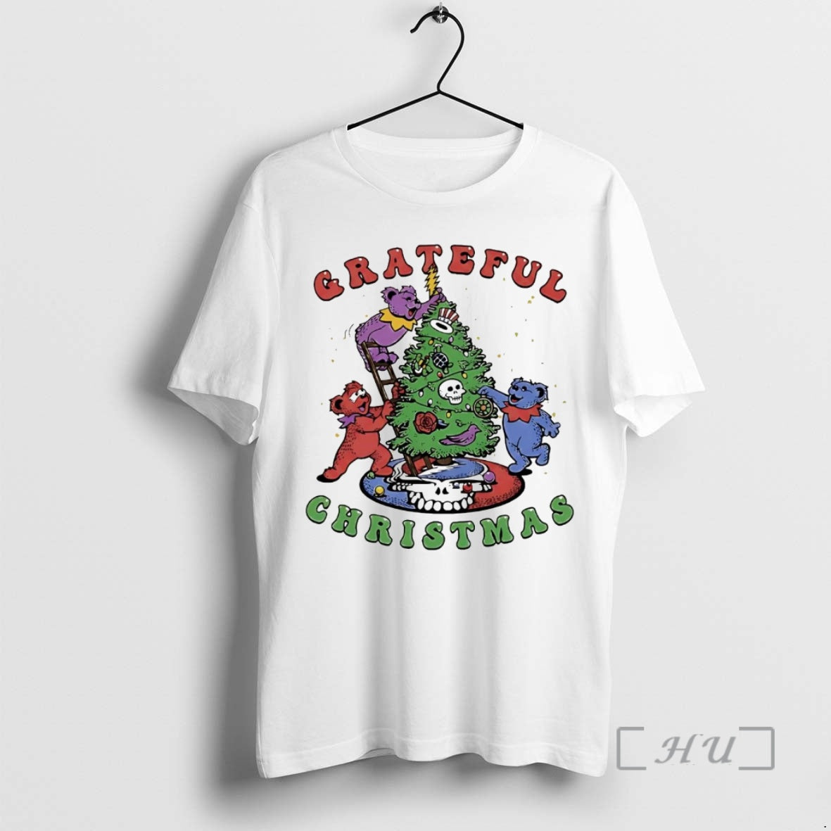 Officials Grateful Dead Bear Christmas Tree T-Shirts, Hoodie, Sweatshirt | CoreVibeTees.com