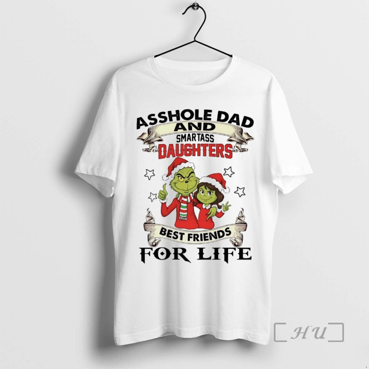 Officials Grinch Asshole And Smartass Daughter Best Friends Christmas T-Shirts, Hoodie, Sweatshirt | CoreVibeTees.com