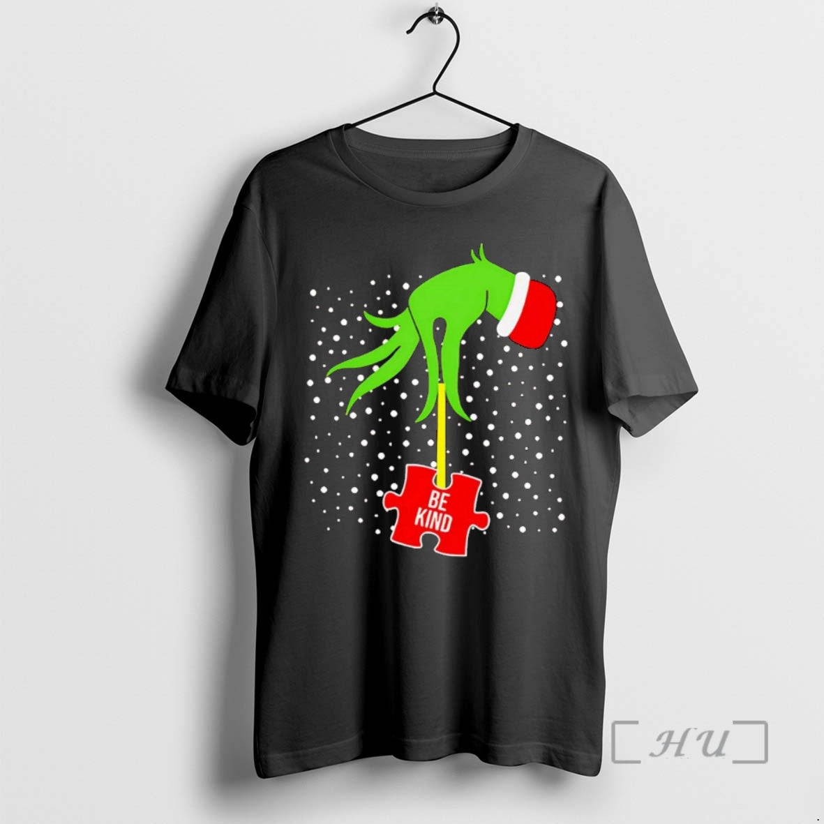 Officials Grinch Hand Be Kind Puzzle Autism Awareness Christmas T-Shirts, Hoodie, Sweatshirt | CoreVibeTees.com