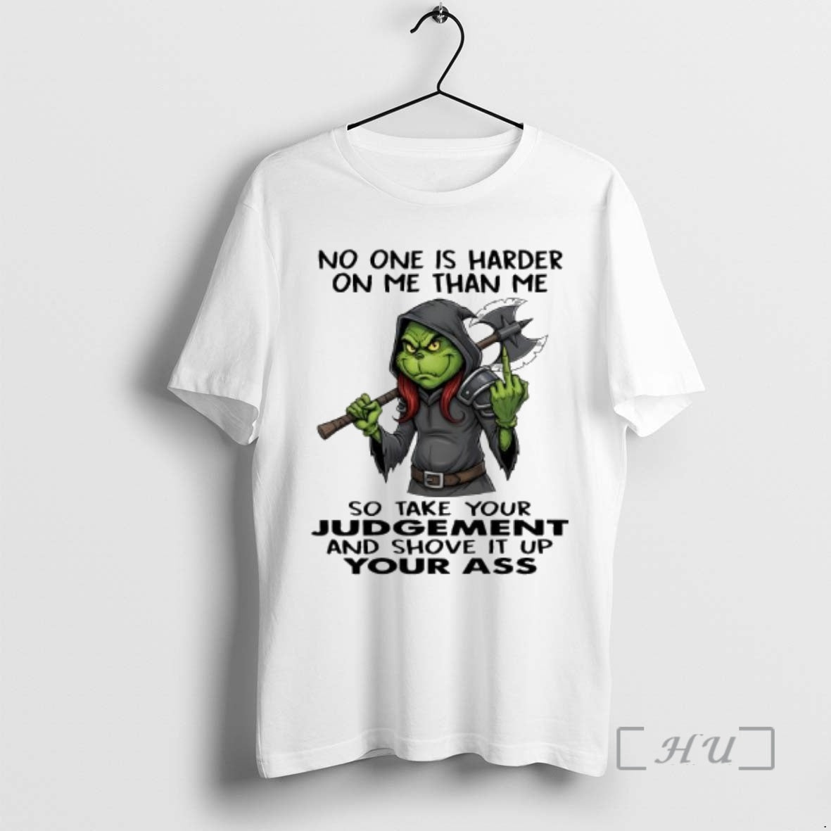 Officials Grinch No One Is Harder On Me Than Me T-Shirts, Hoodie, Sweatshirt | CoreVibeTees.com