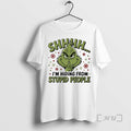 Officials Grinch Shhh Im Hiding From Stupid People Circle T-Shirts, Hoodie, Sweatshirt | CoreVibeTees.com