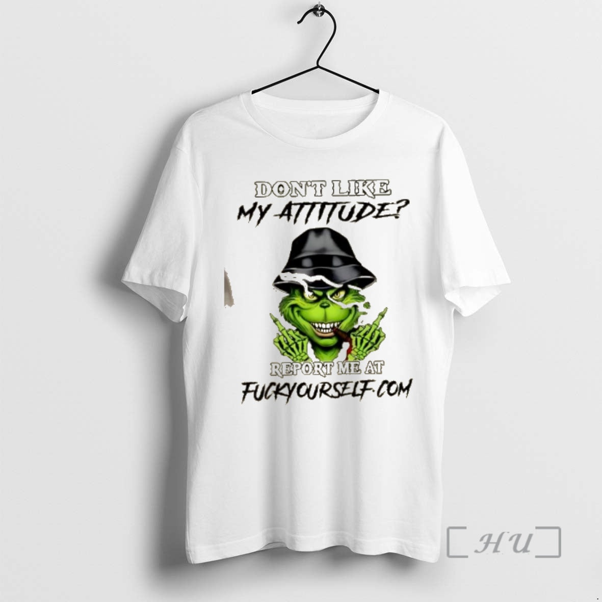 Officials Grinch Smoking Dont Like My Attitude Reportme At Fuckyourself T-Shirts, Hoodie, Sweatshirt | CoreVibeTees.com