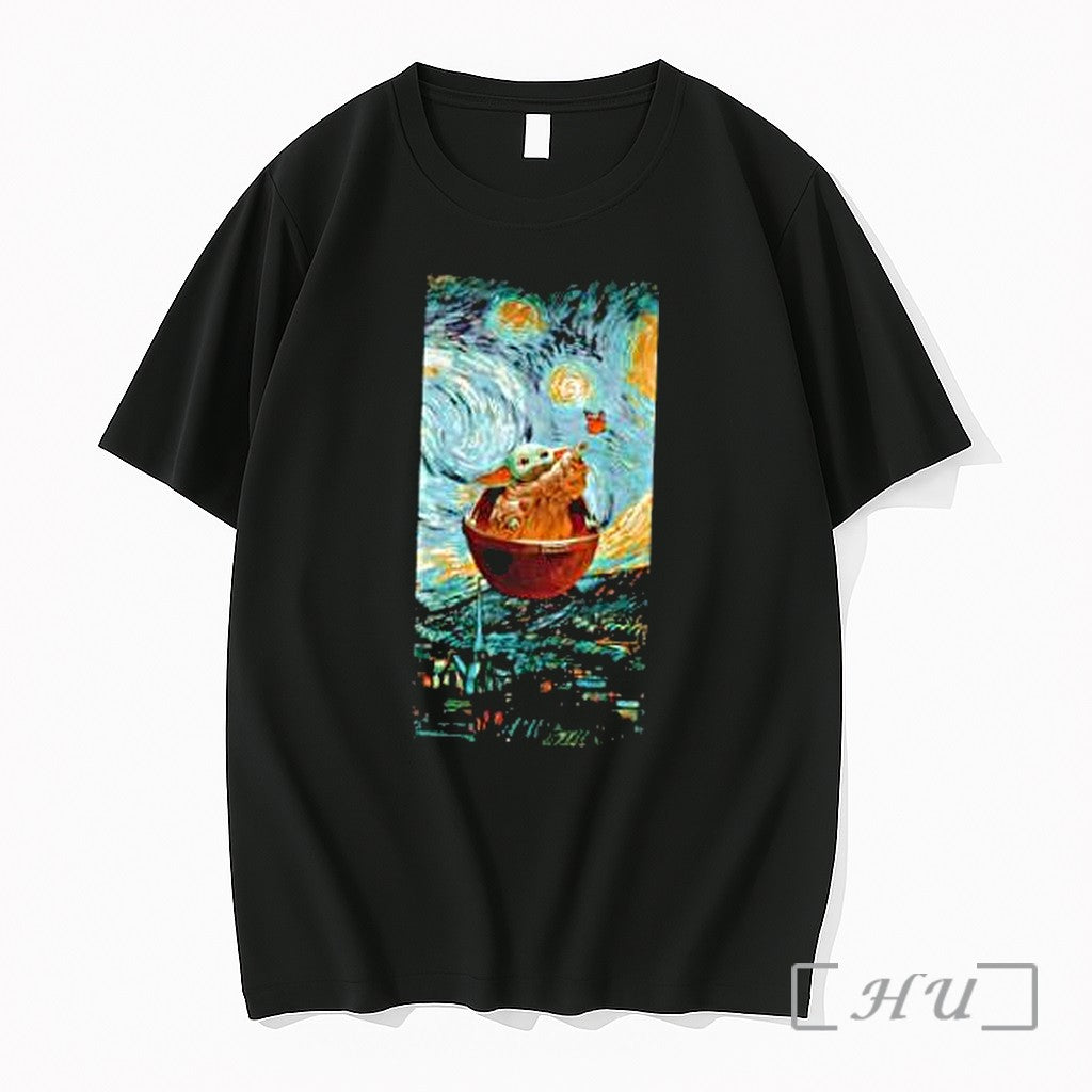 Officials Grogu Star Wars Reaching For Butterfly In Starry Night Sky Premium T Shirts Sweater