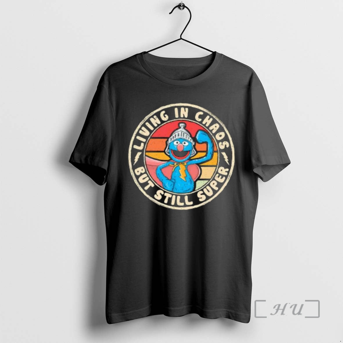 Officials Grover Living In Chaos But Still Super Grover Retro T-Shirts, Hoodie, Sweatshirt | CoreVibeTees.com