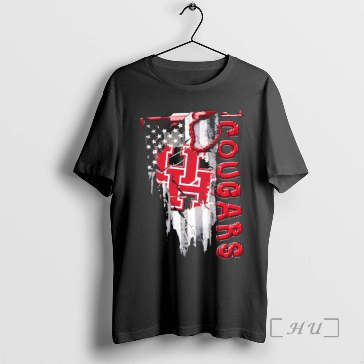Officials Houston Cougars Football Battle Shattered Usa Flag Rip Design T-Shirts, Hoodie, Sweatshirt | CoreVibeTees.com