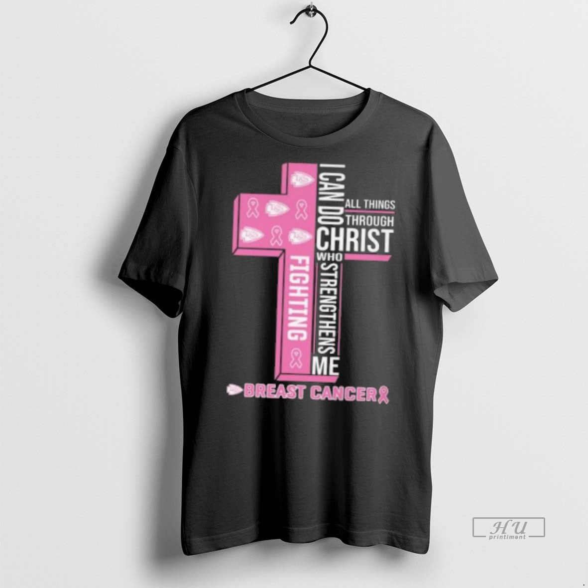 Officials I Can Do All Things Through Christ Who Strengthens Me Breast Cancer 2025 Tee