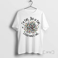 Officials Im Fine This Is Fine Everything Is Fine Christmas Lights Circle Premium T Shirts Hoodie, Sweatshirt