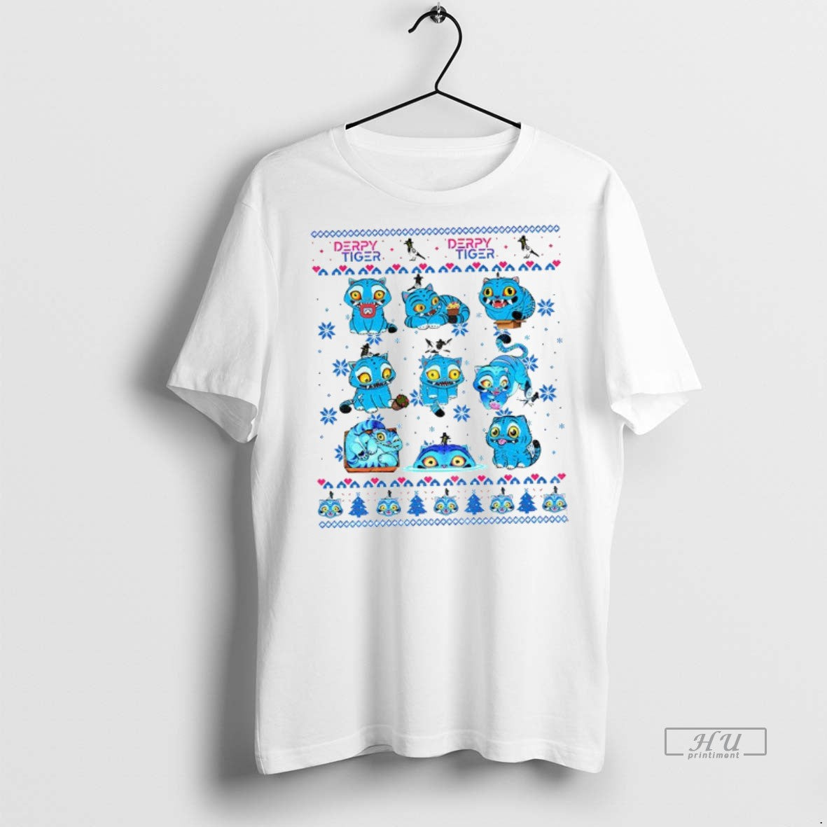 Officials Kpop Derpy The Tiger Demon Hunter Saja Boys Huntrix Christmas Graphic Tee Shirt Sweater