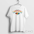 Officials Los Angeles Chargers Pride Month Rainbow Logo Tee