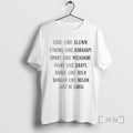 Officials Love Like Glenn Strong Like Abraham Smart Like Michonne Fight Like Daryl Premium T-Shirts, Hoodie, Sweatshirt