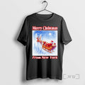 Officials Merry Christmas From New York Santa Rides A Reindeer T-Shirts, Hoodie, Sweatshirt | CoreVibeTees.com