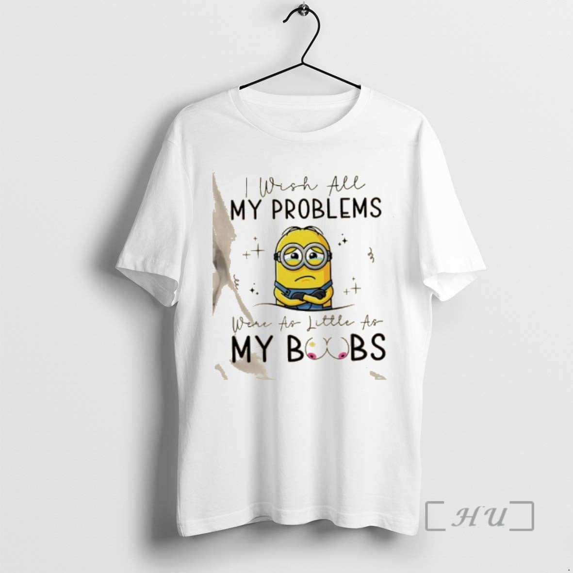 Officials Minions I Wish All My Problems Were As Little As My Boobs Premium T-Shirts, Hoodie, Sweatshirt | CoreVibeTees.com