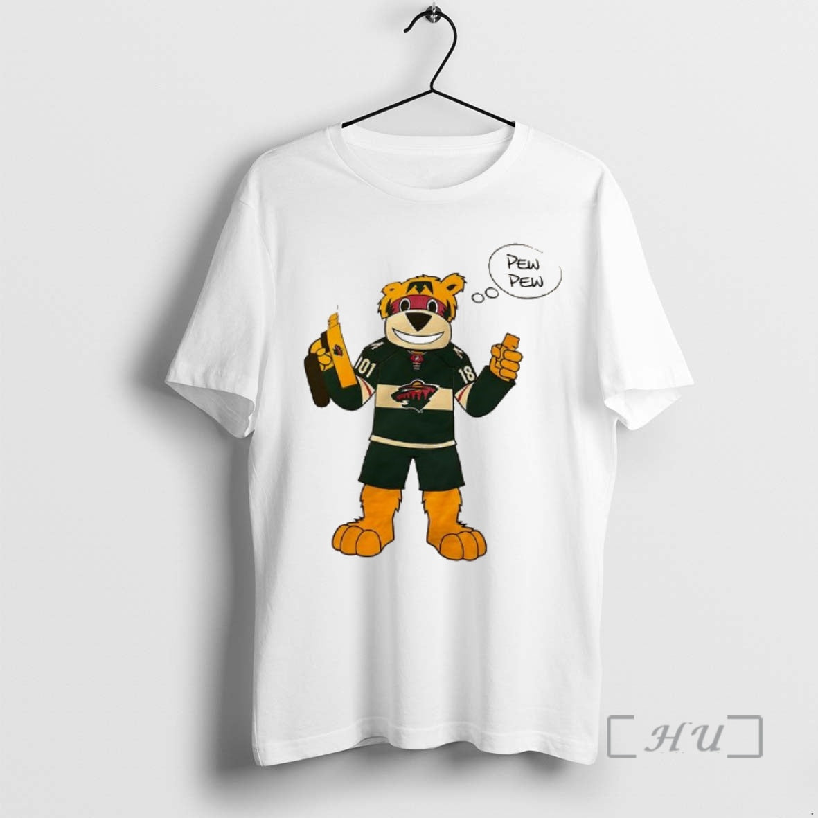 Officials Minnesota Wild Mascot Pew Pew T-Shirts, Hoodie, Sweatshirt | CoreVibeTees.com