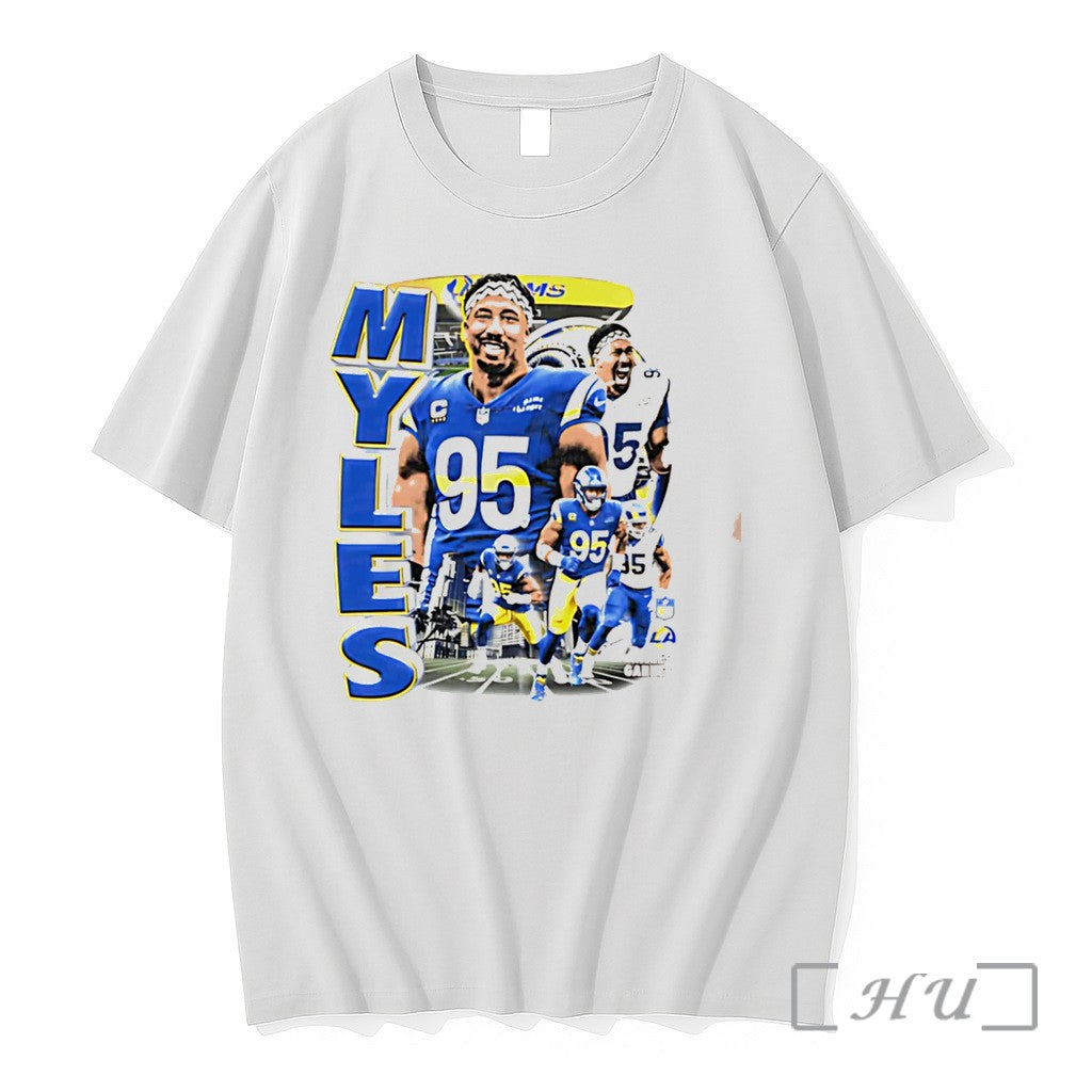 Officials Myles Garrett Los Angeles Rams Player Collage Tee