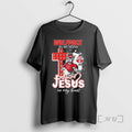 Officials Nc State Wolfpack In My Veins Jesus In My Heart Mascot And Cross Premium T-Shirts, Hoodie, Sweatshirt