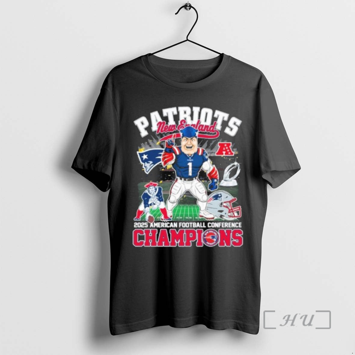 Officials Ne Patriots Mascot Afc Conference Champions T-Shirts, Hoodie, Sweatshirt | CoreVibeTees.com