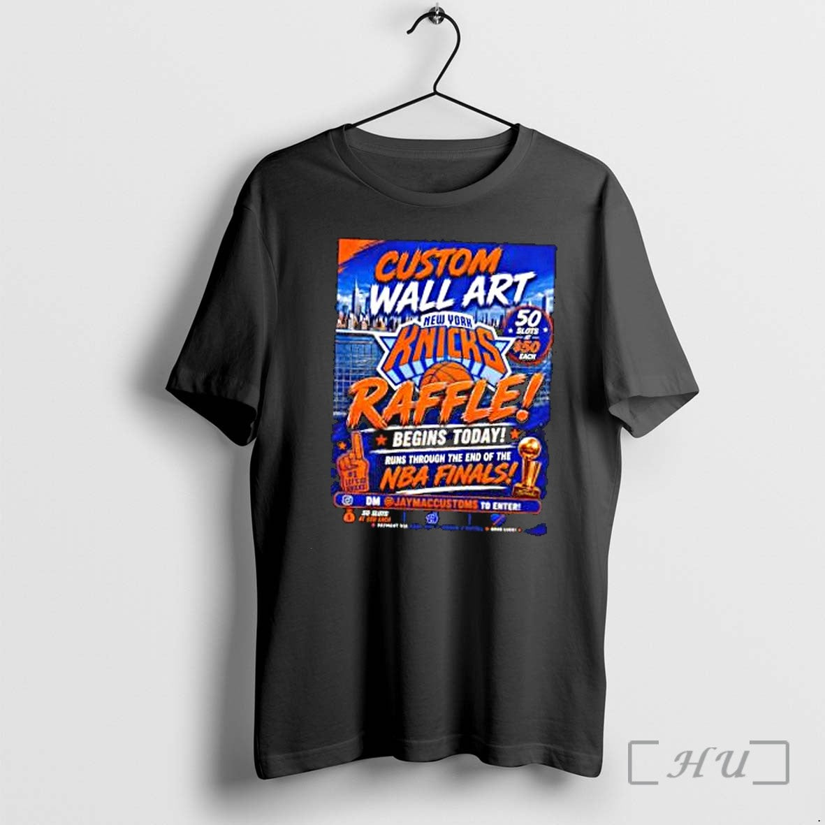 Officials New York Knicks Custom Wall Art Raffle Begins Today Runs Premium T Shirts Sweater