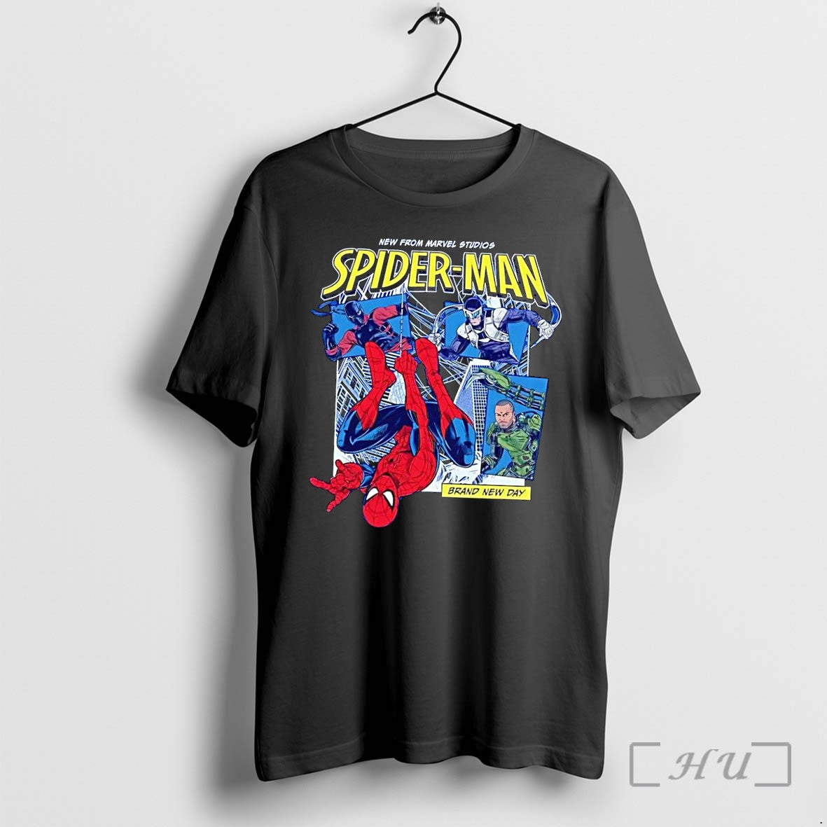 Officials New From Marvel Studios Spider Man Brand New Day Graphic Black Premium T Shirts