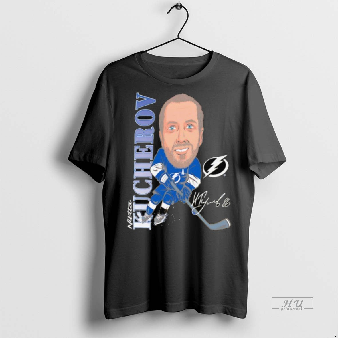 Officials Nikita Kucherov Tampa Bay Lightning Hockey Signature Caricature Tee Shirt Sweater