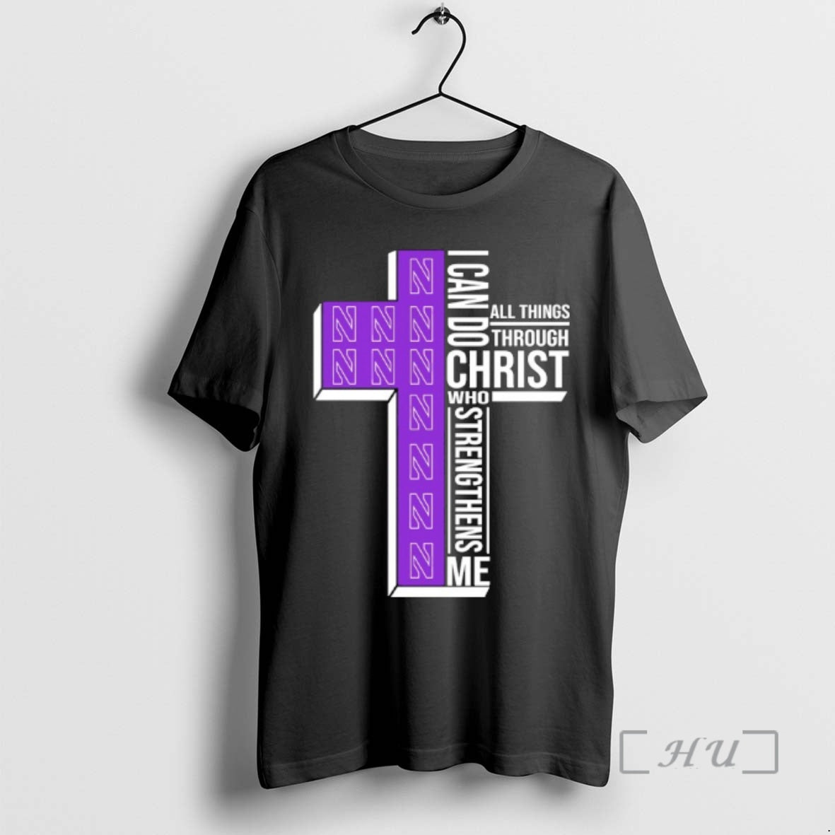 Officials Northwestern Wildcats Cross I Can Do All Things Through Christ Who Strengthen Me Premium T-Shirts, Hoodie,...