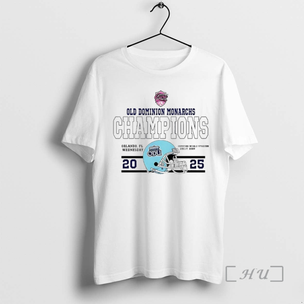 Officials Old Dominion Monarchs Football 2025 Cure Bowl Champions Helmet T-Shirts, Hoodie, Sweatshirt | CoreVibeTees.com