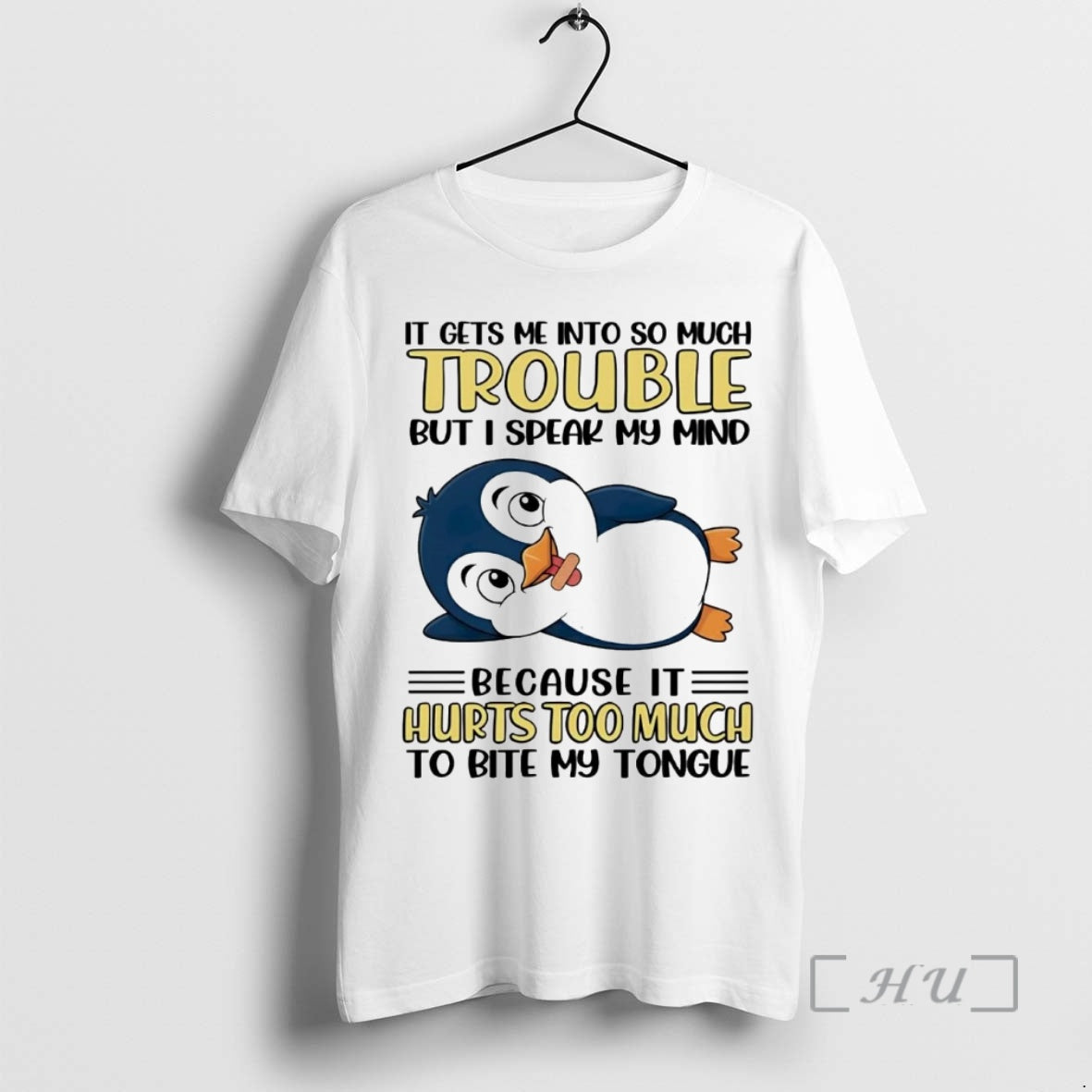 Officials Penguin It Gets Me Into So Much Trouble T-Shirts, Hoodie, Sweatshirt | CoreVibeTees.com