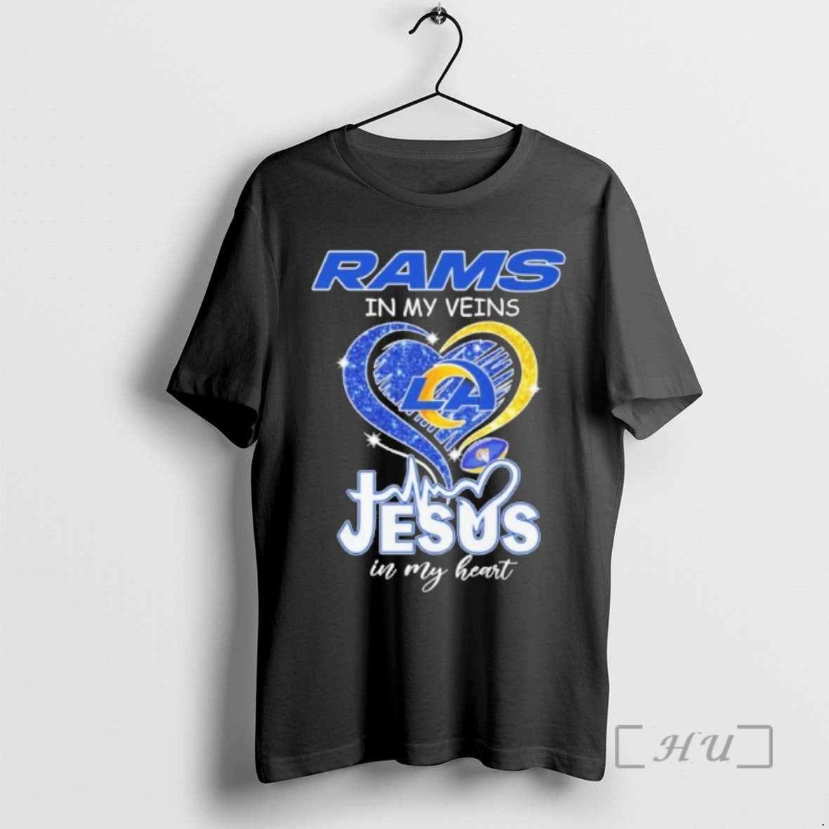 Officials Rams In My Veins Heart Jesus In My Heart T-Shirts, Hoodie, Sweatshirt | CoreVibeTees.com
