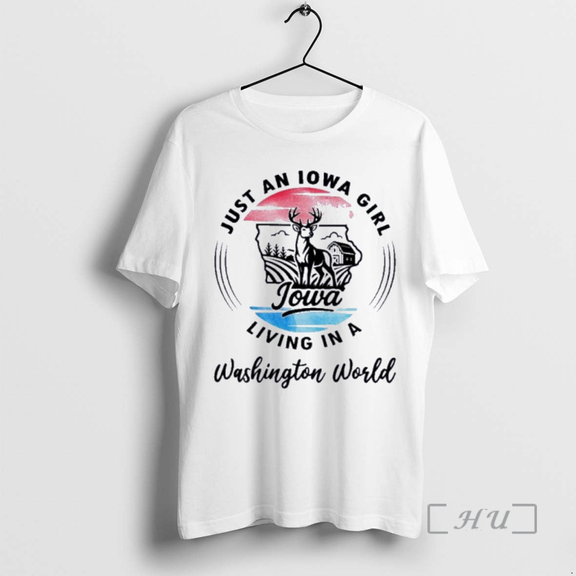 Officials Reindeer Just An Iowa Girl Living In A Washington World Premium T Shirts Sweater Hoodie, Sweatshirt