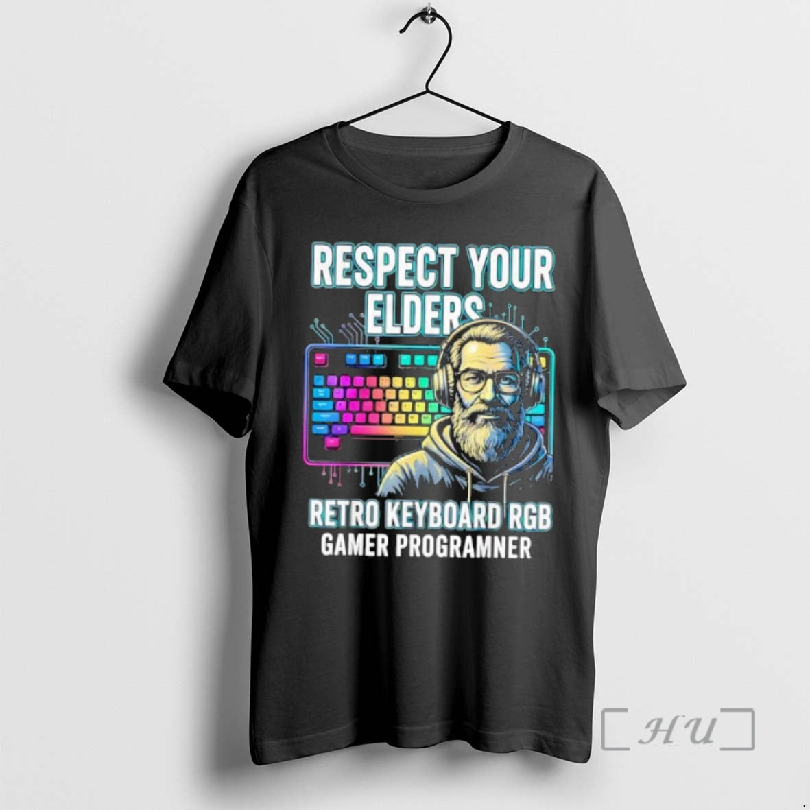 Officials Respect Your Elders Retro Keyboard Rgb Gamer Programmer T-Shirts, Hoodie, Sweatshirt | CoreVibeTees.com