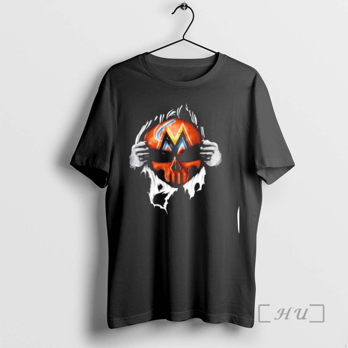 Officials Ripped From The Chest Skull Deep Miami Marlins Till The Grave Premium T Shirts Hoodie, Sweatshirt