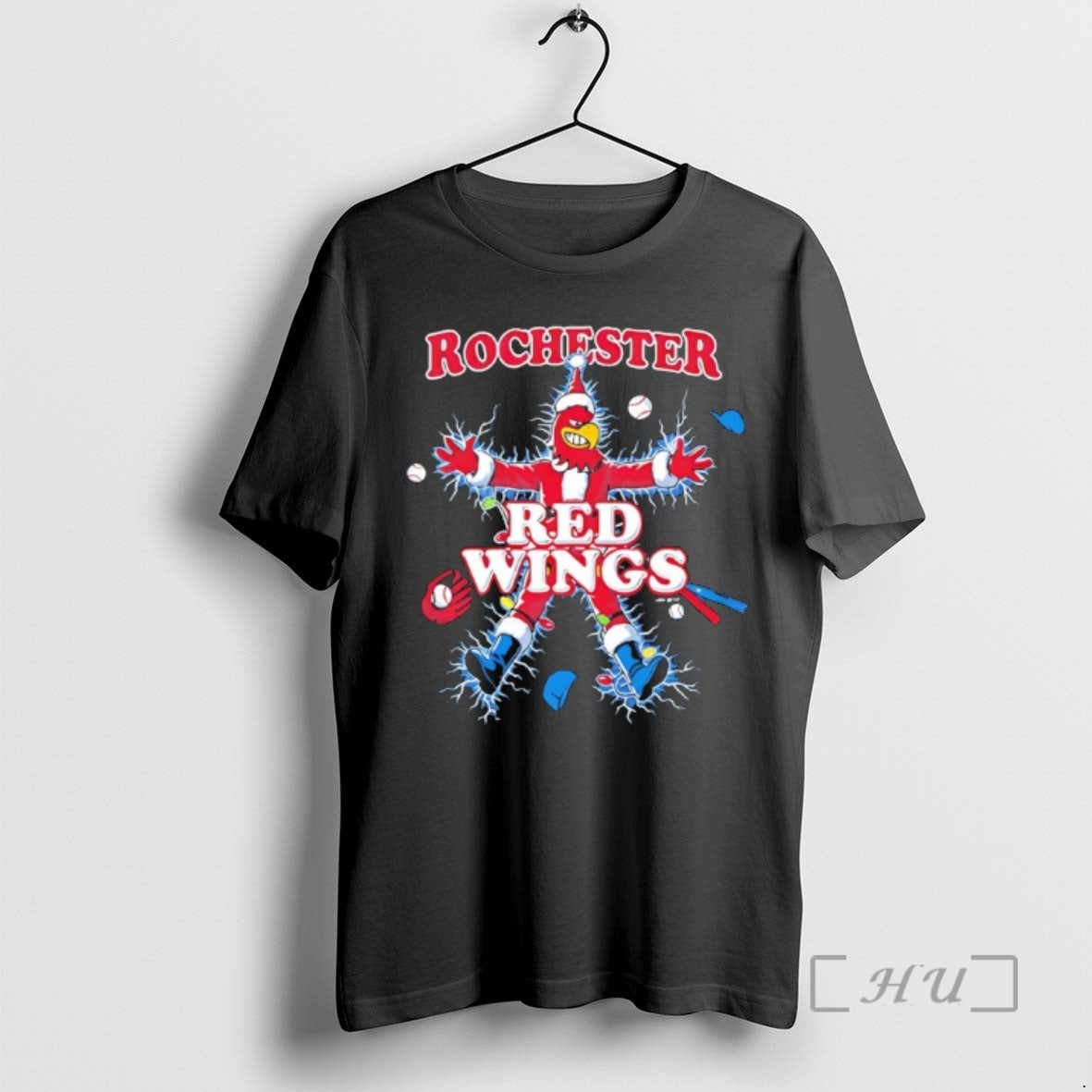 Officials Rochester Red Wings The Holiday Christmas Mascot T-Shirts, Hoodie, Sweatshirt | CoreVibeTees.com