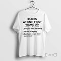 Officials Rules When I First Wake Up Woman T-Shirts, Hoodie, Sweatshirt | CoreVibeTees.com