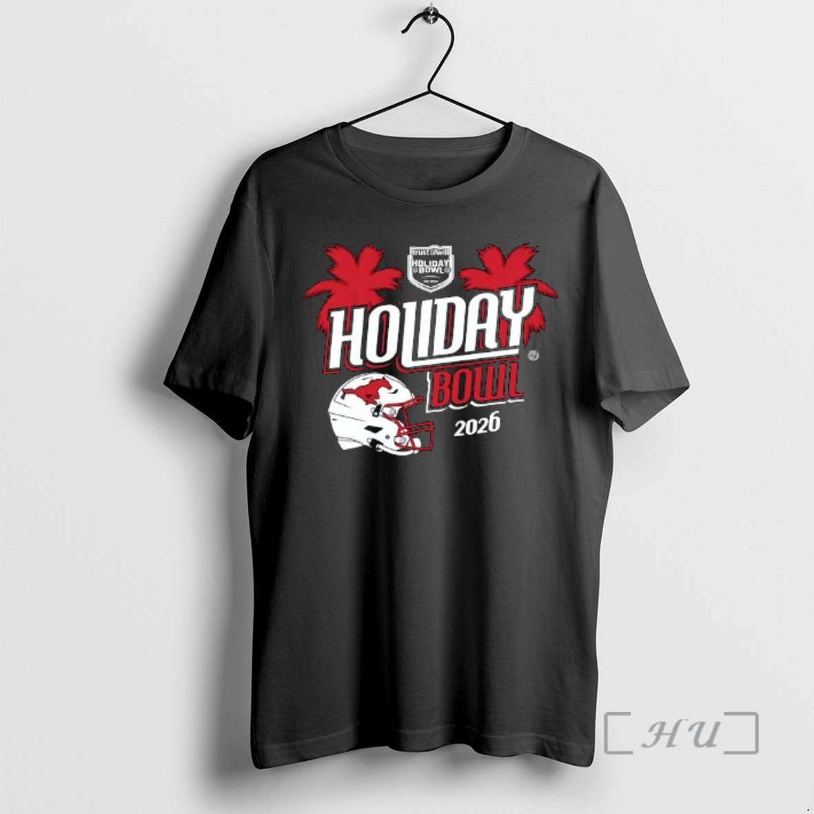 Officials Smu Mustangs 2025 Holiday Bowl Helmet Logo T-Shirts, Hoodie, Sweatshirt | CoreVibeTees.com