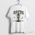 Officials San Antonio Spurs Western Conference Trophy Basketball Gold Logo Team Apparel Premium T Shirts