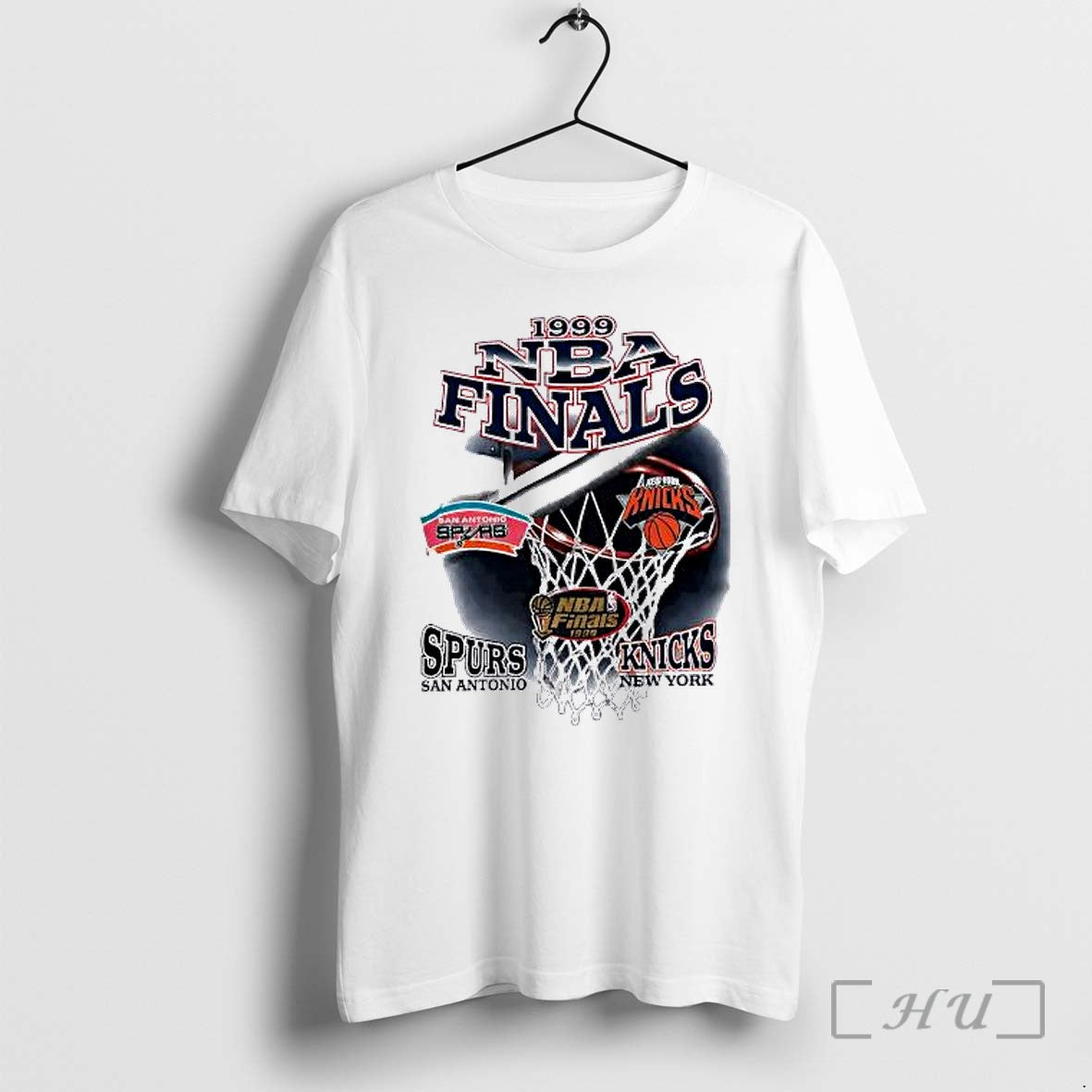 Officials San Antonio Spurs Vs New York Knicks 1999 Nba Finals Vintage Premium T Shirts