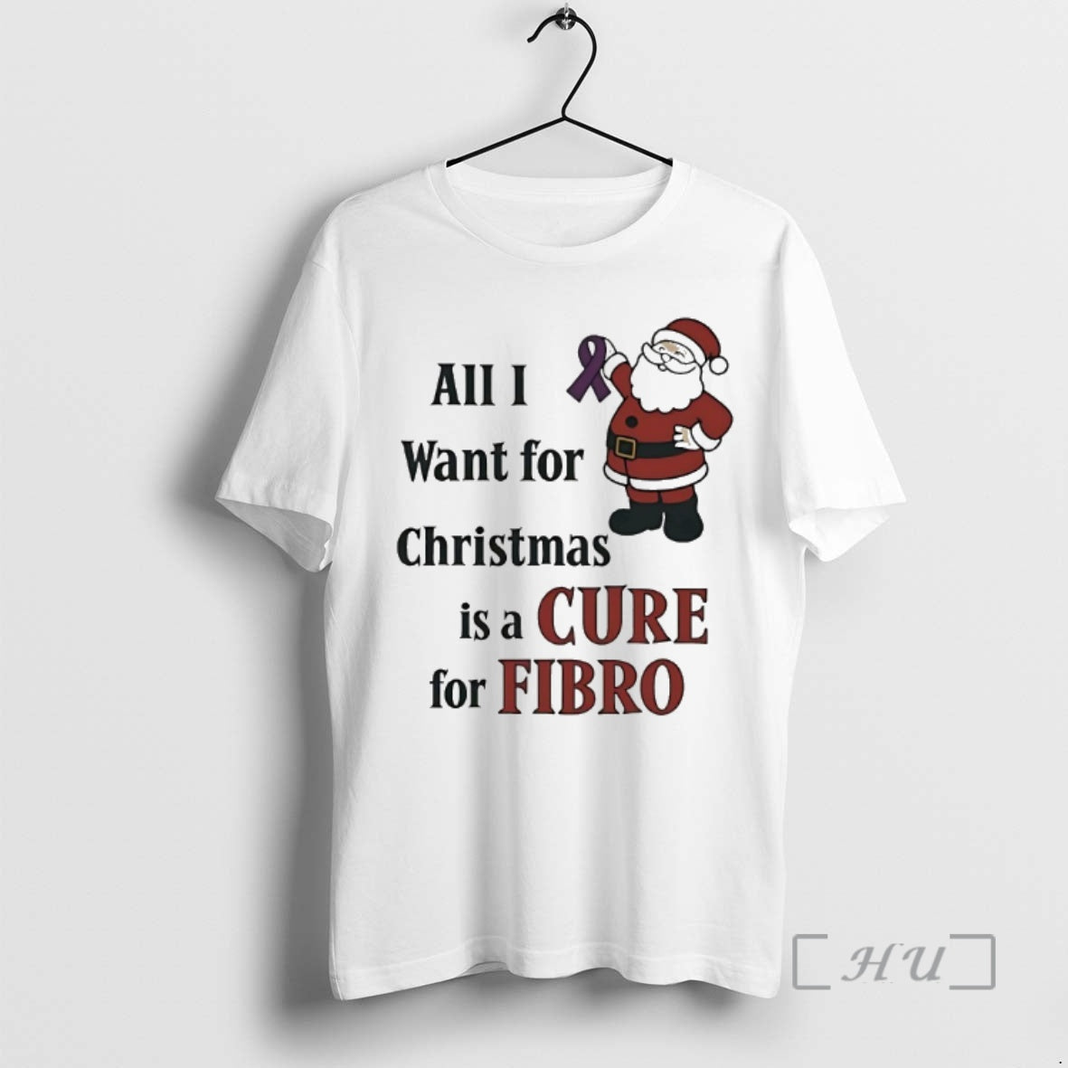 Officials Santa Claus All I Want For Christmas Is A Cure For Fibro Premium T-Shirts, Hoodie, Sweatshirt | CoreVibeTees.com