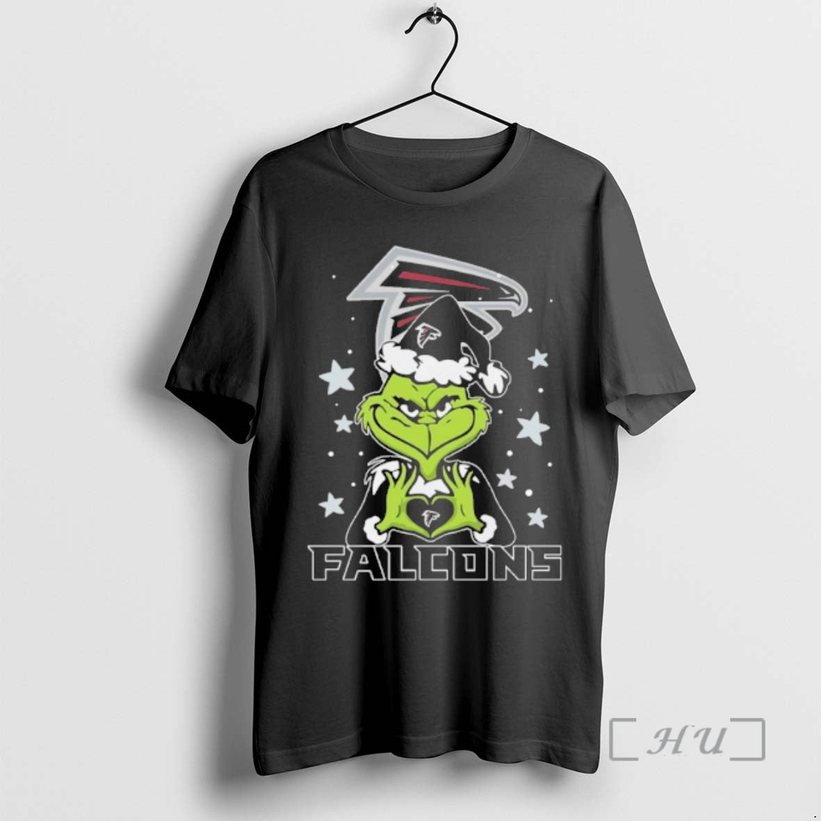 Officials Santa Grinch Heart Falcons Star T-Shirts, Hoodie, Sweatshirt | CoreVibeTees.com