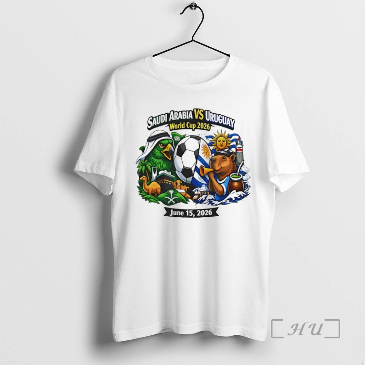 Officials Saudi Arabia Vs Uruguay 2026 World Cup Mascot T-Shirts, Hoodie, Sweatshirt | CoreVibeTees.com