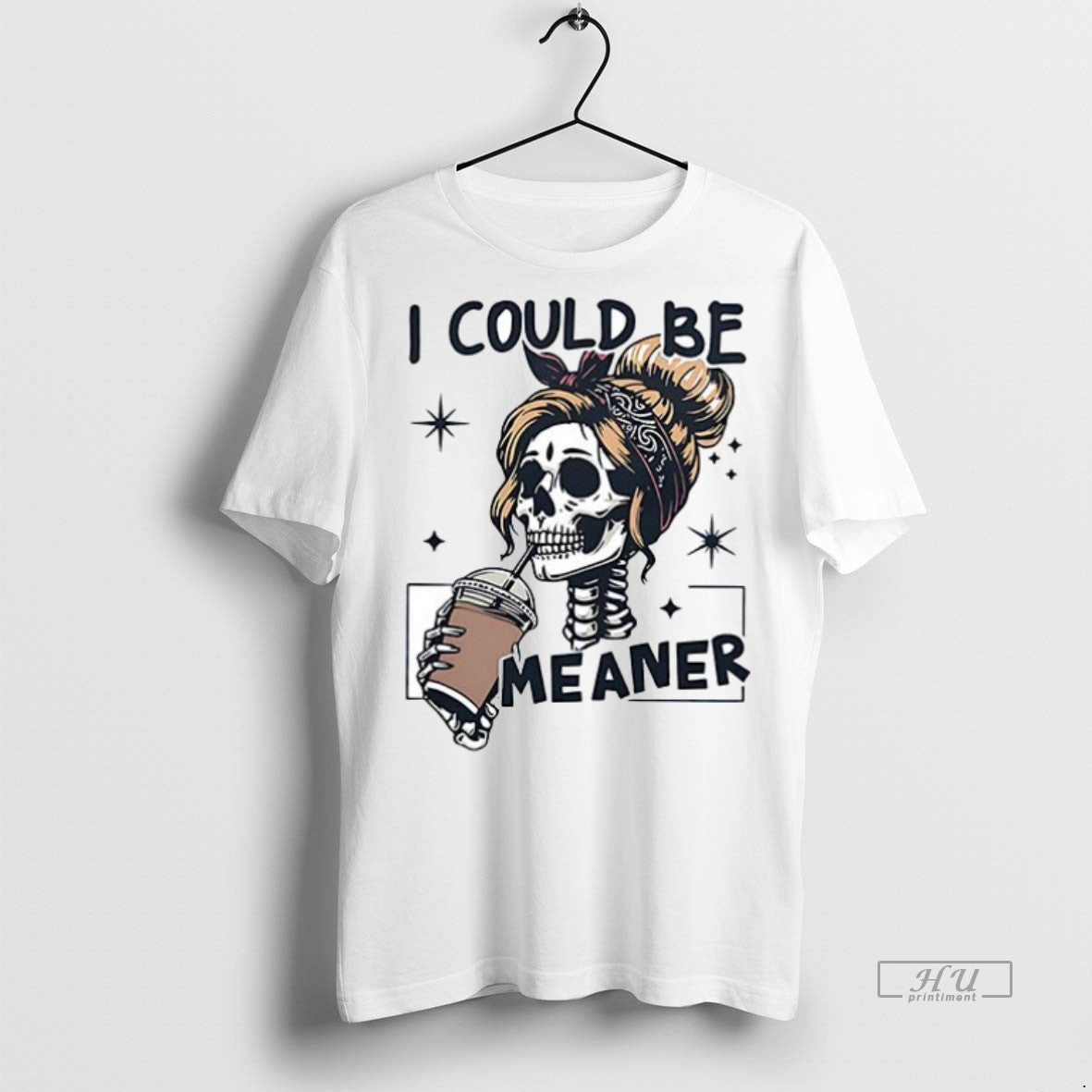 Officials Skeleton I Could Be Meaner Halloween Ceramic Ceramic And Classic Dad Cap