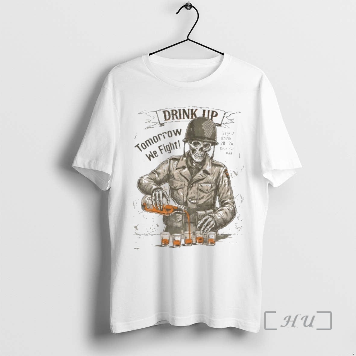 Officials Skeleton Drink Up Tomorrow We Fight T-Shirts, Hoodie, Sweatshirt | CoreVibeTees.com
