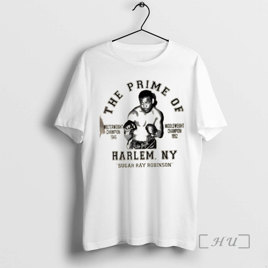 Officials Sugar Ray Robinson The Prime Of Harlem Ny Vintage T-Shirts, Hoodie, Sweatshirt | CoreVibeTees.com