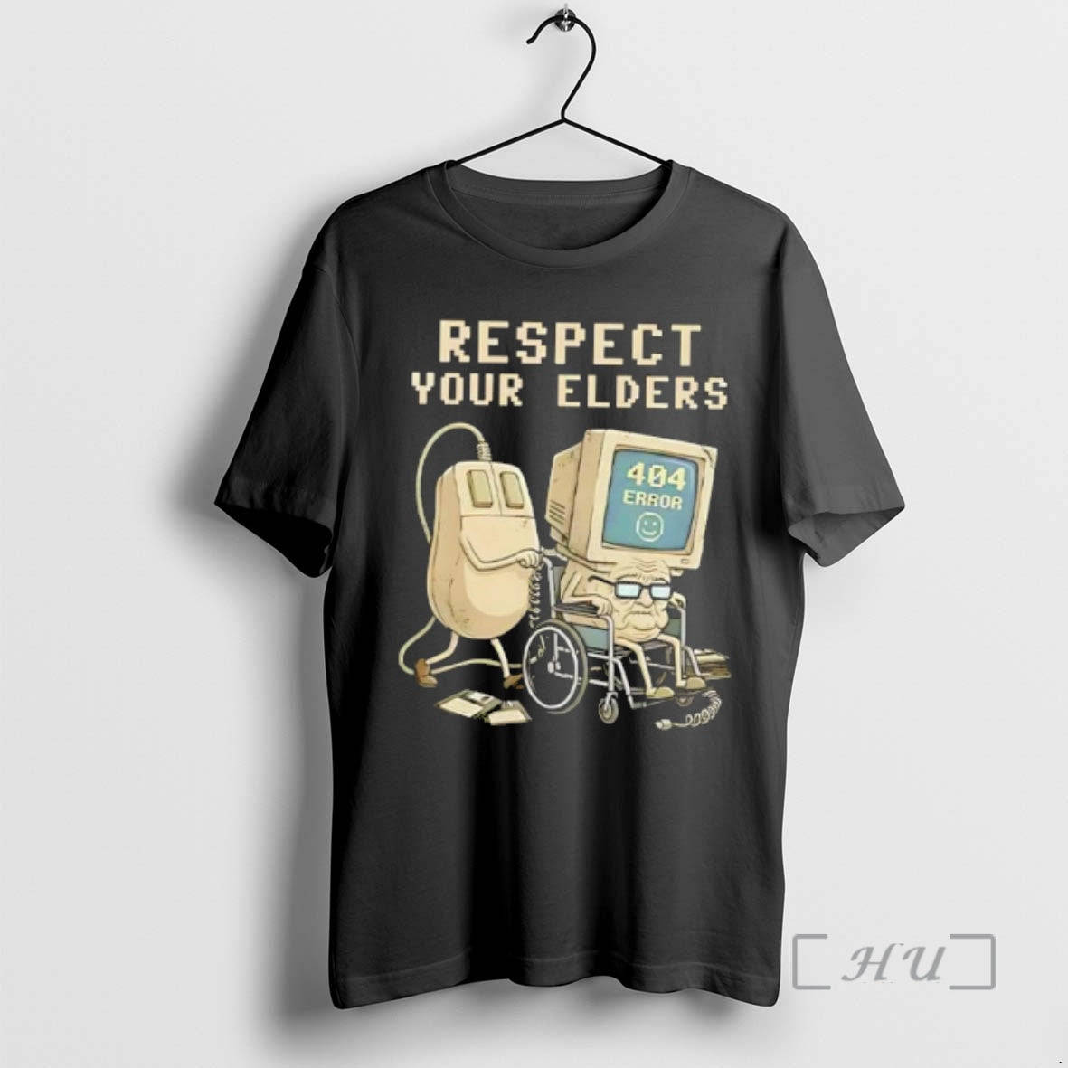 Officials Tech 404 Error Hilarious Respect Your Elders Retro T-Shirts, Hoodie, Sweatshirt | CoreVibeTees.com