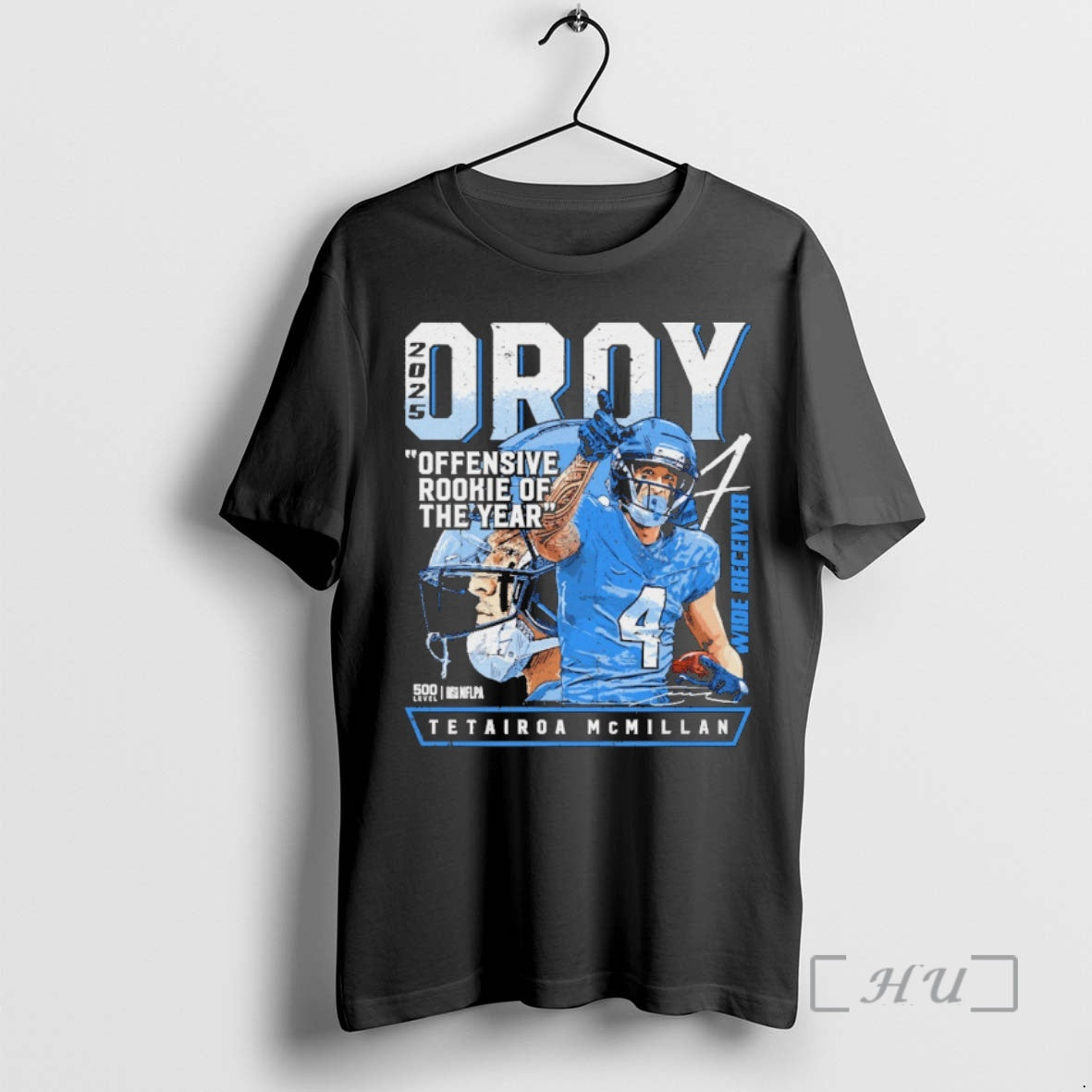 Officials Tetairoa Mcmillan Carolina Panthers 2025 Oroy Offensive Rookie Of The Year Signature Premium T-Shirts, Hoodie,...