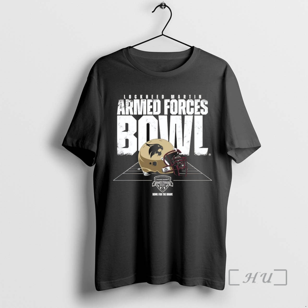 Officials Texas State Bobcats 2026 Armed Forces Bowl Helmet Chriast T-Shirts, Hoodie, Sweatshirt | CoreVibeTees.com