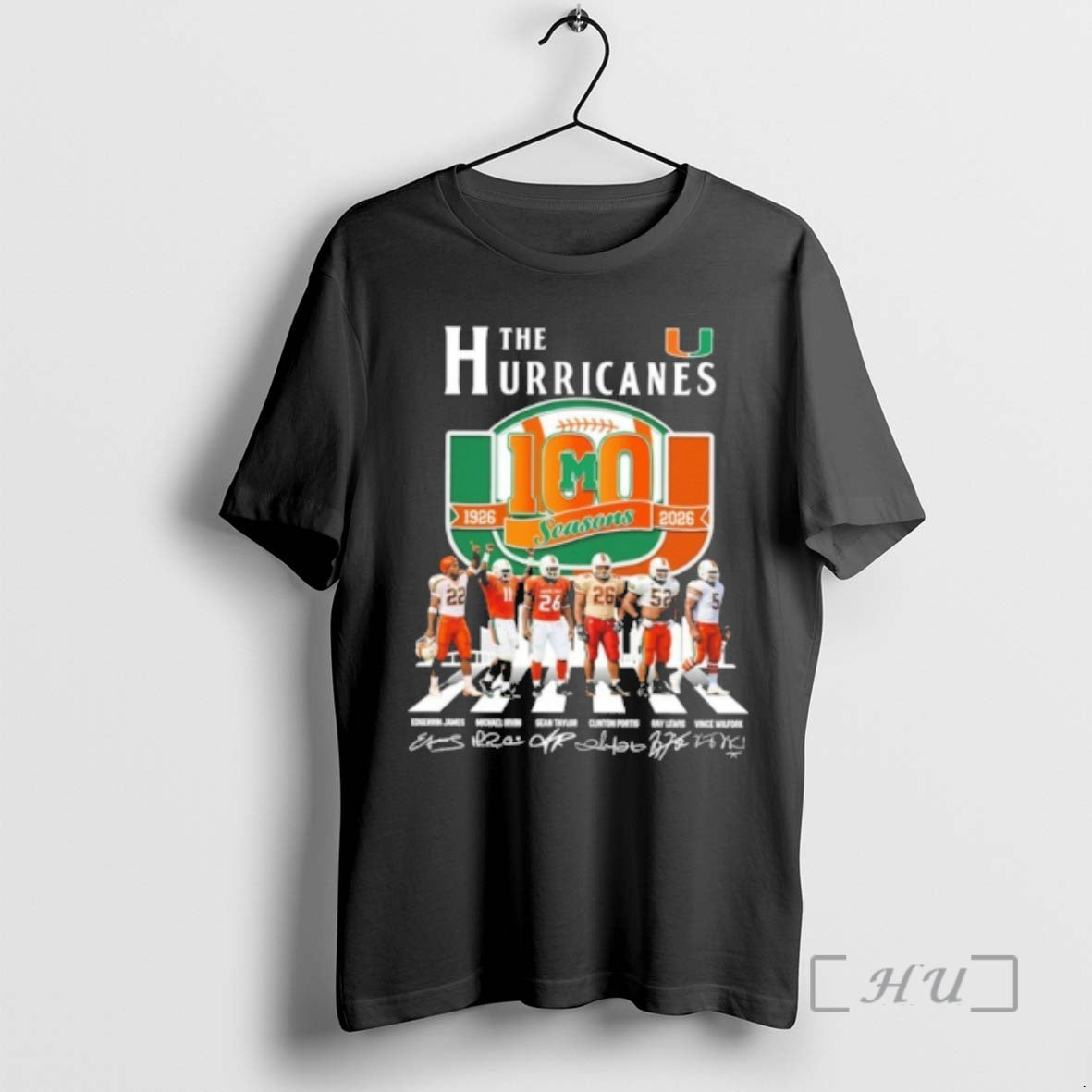 Officials The Hurricanes 100 Seasons Player Signature T-Shirts, Hoodie, Sweatshirt | CoreVibeTees.com