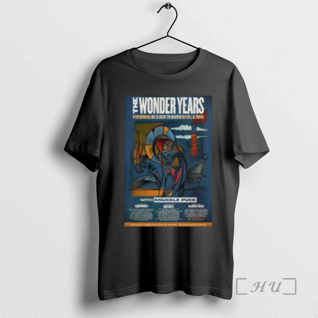 Officials The Wonder Years 2026 Performing No Closer To Heaven Album Concert Circle Black Premium T-Shirts, Hoodie,...