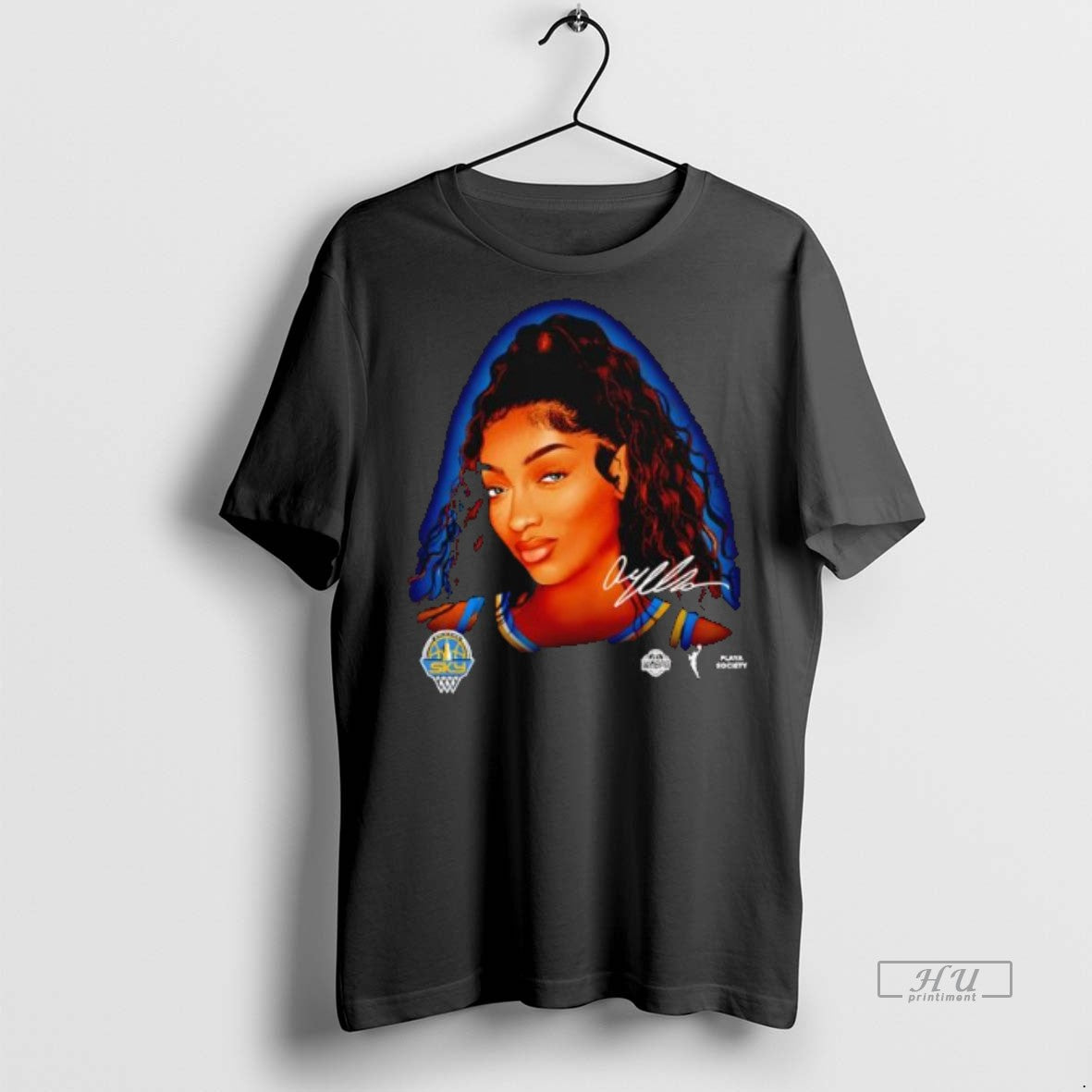 Officials Trending Angel Reese Chicago Sky Playa Society Wnba Signature Tee Shirt Sweater