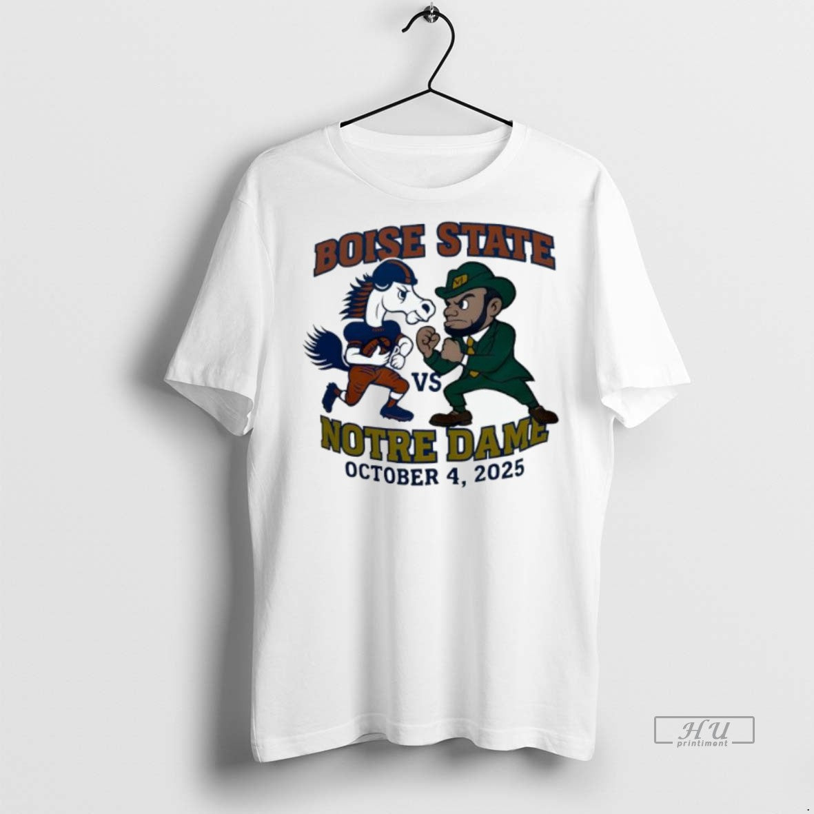 Officials Trending Boise State And Notre Dame Scheduled For October 4 2025 Mascot Logo Tee